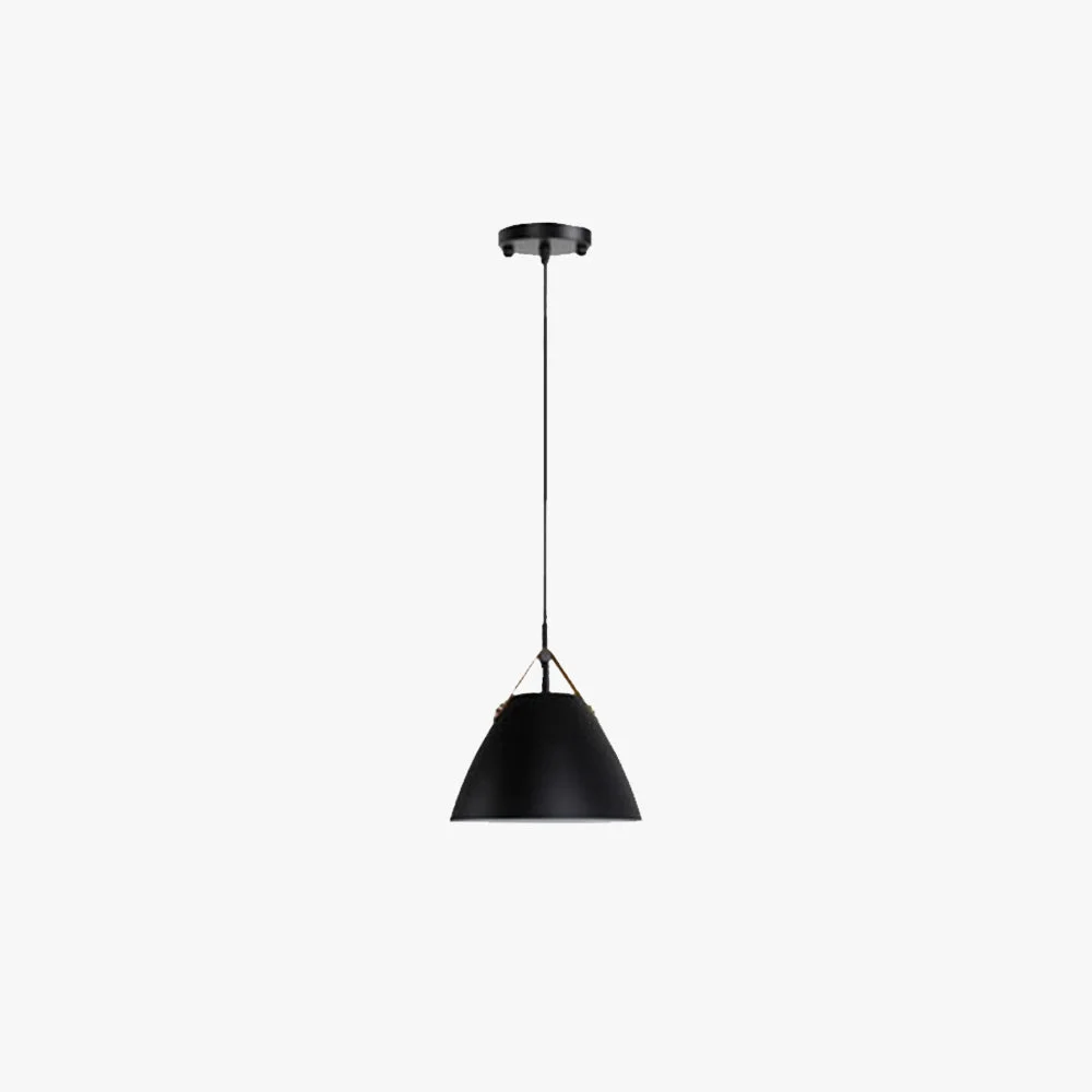 Pure Morandi Modern Frisbee Shaped Metal Pendant Light Black White Powerful