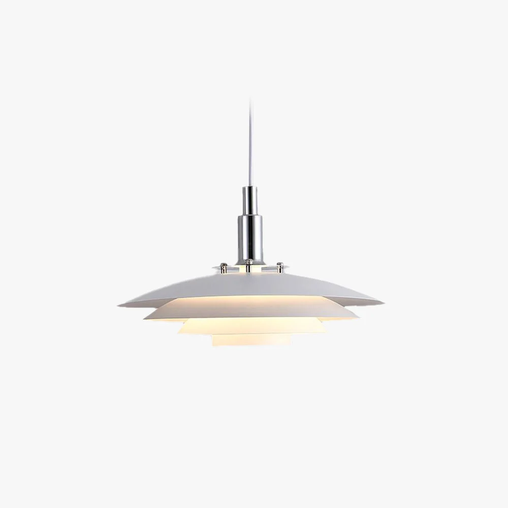 Luxury Morandi Modern Frisbee Shaped Metal Pendant Light Black White Next-Generation