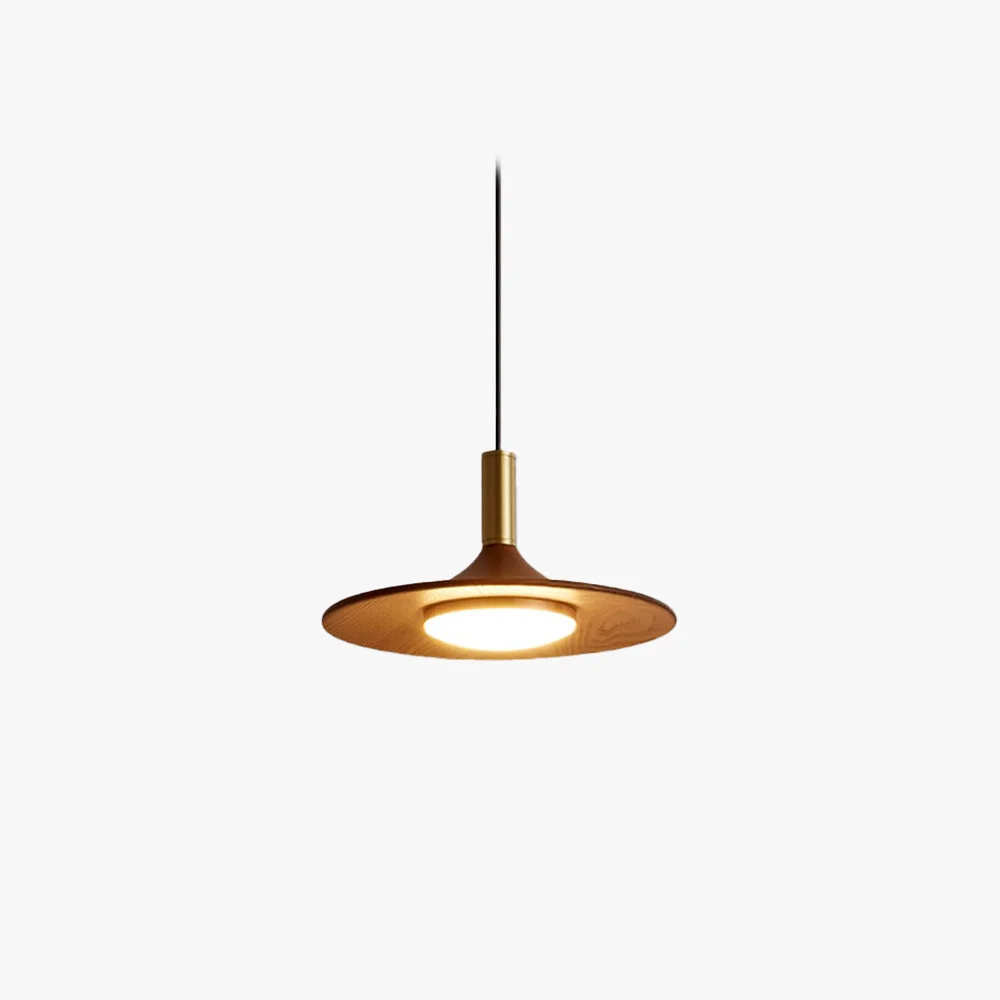 Outstanding Carins Rustic Cap-shaped Wooden Pendant Light Natural Wood Soft