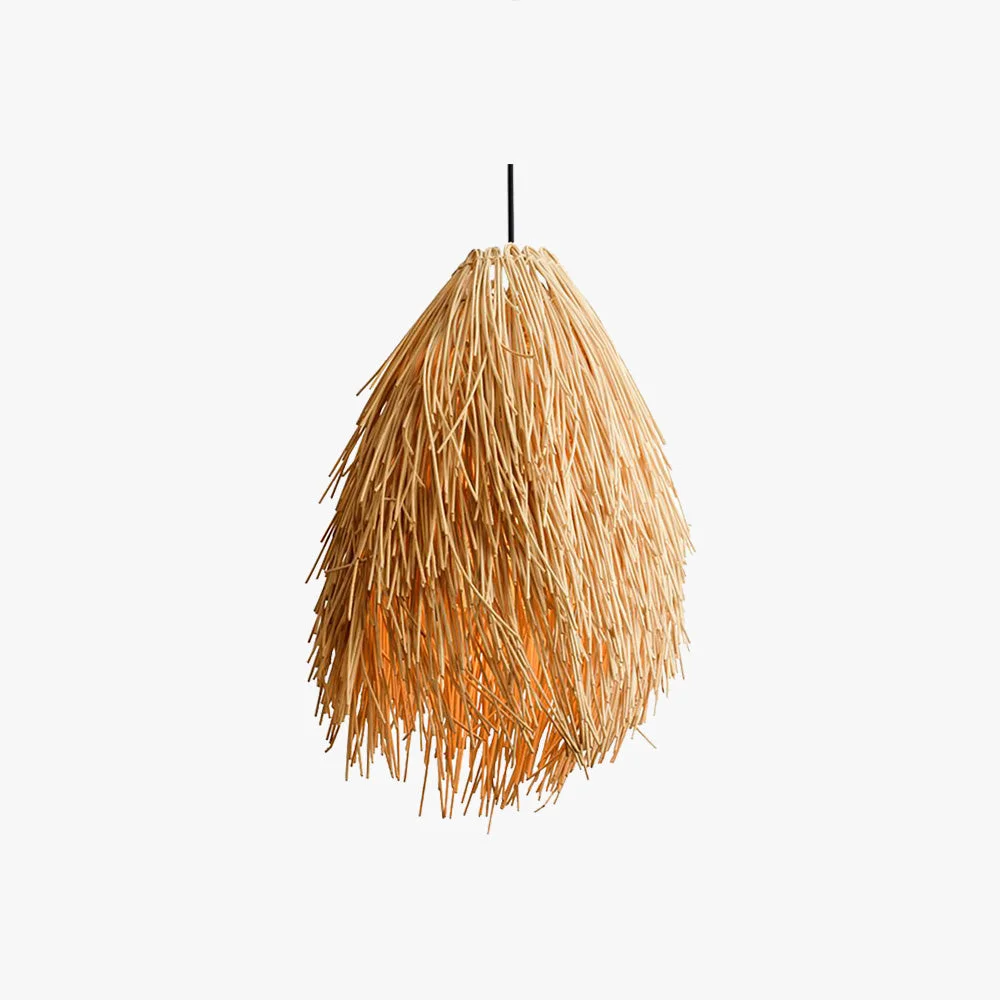 Fine Muto Designer Handmade Weave Pendant Light Rattan Minimalist