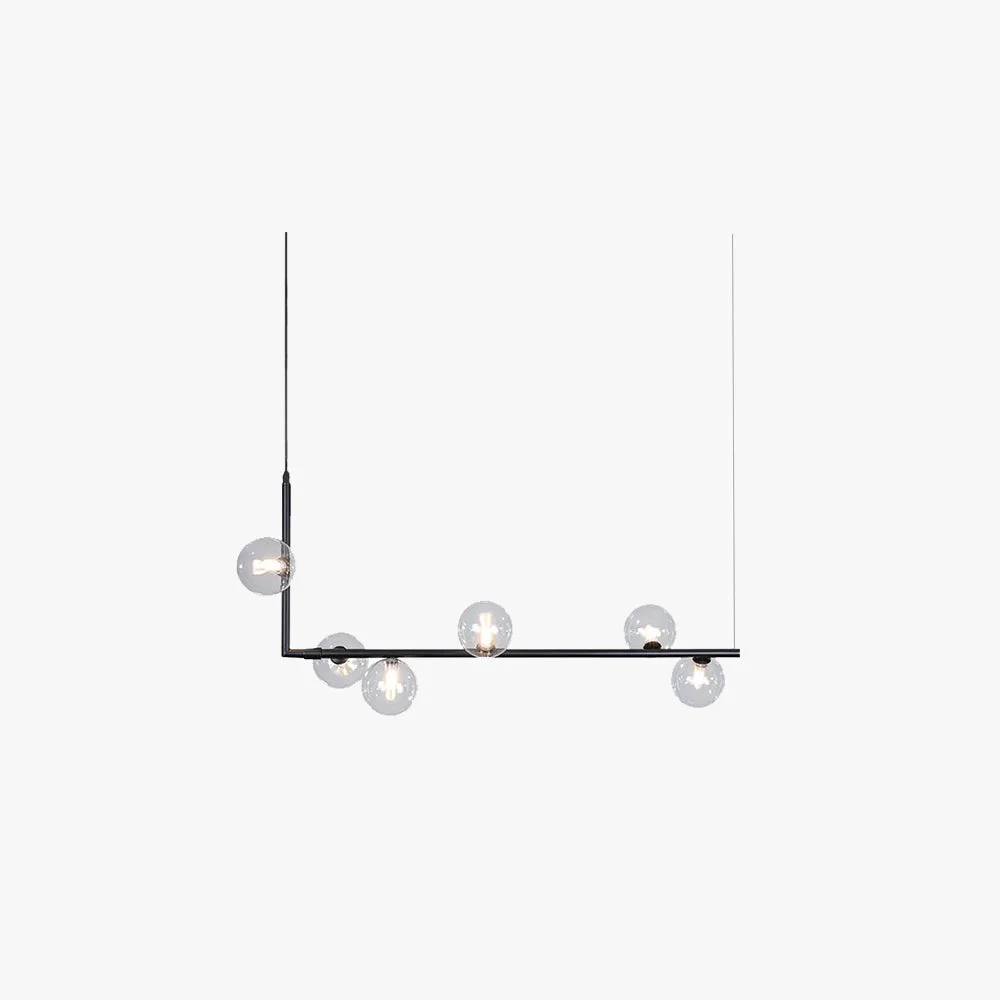 Natural Valentina Minimalist Linear Pendant Light Black Gold 6 8 Heads User-Friendly