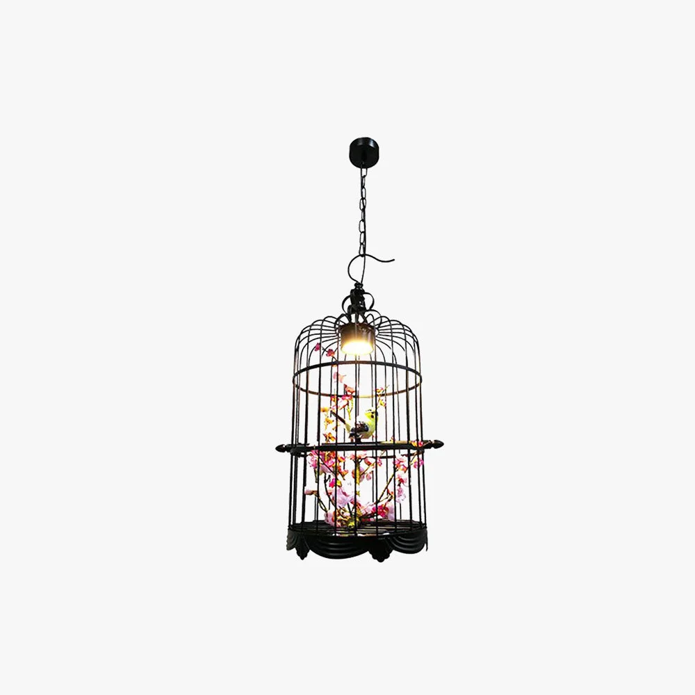 Fashionable Cooley Art Deco Birdcage Metal Pendant Light Black Easy-to-Use