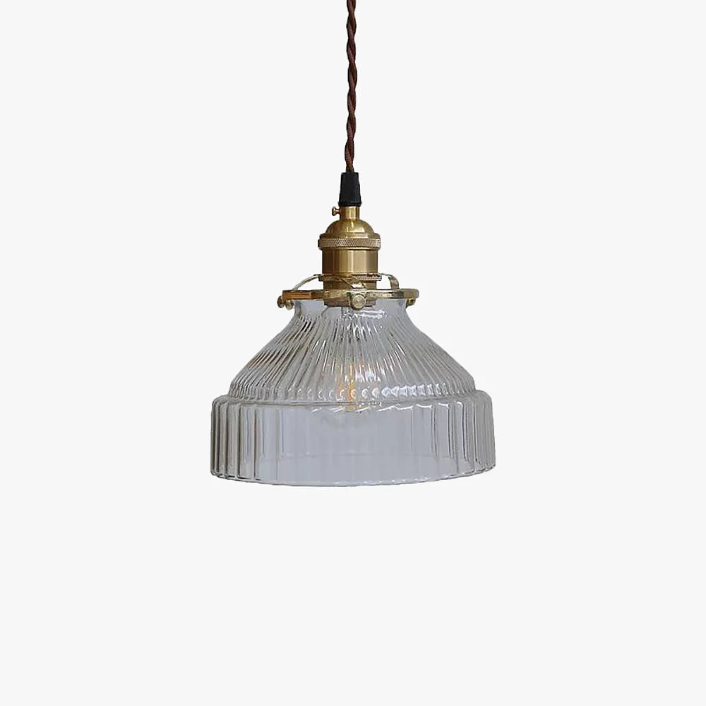 Optimized Cairns Pendant Light Dome Vintage Glass Brass Black Dining Room Exceptional