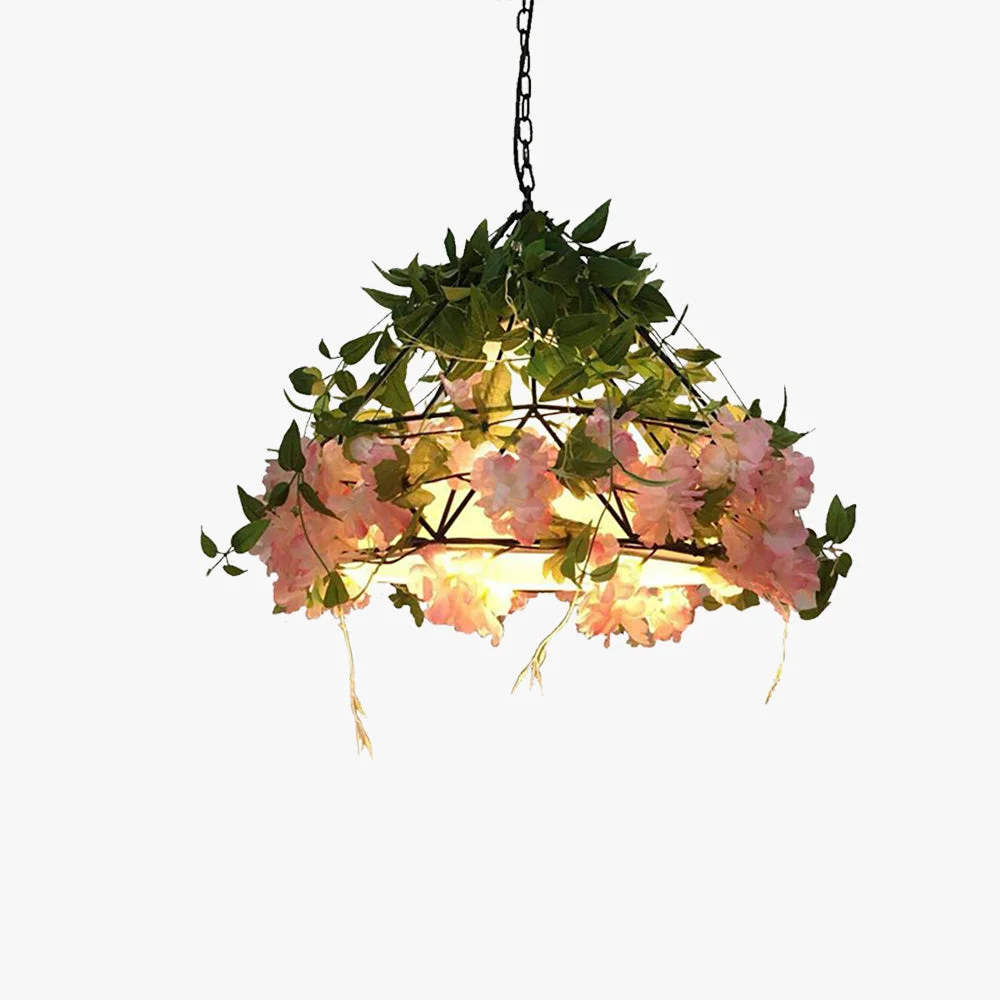 Smart Nest Natural Decorative Flower Metal Pendant Light Pink Premium Material