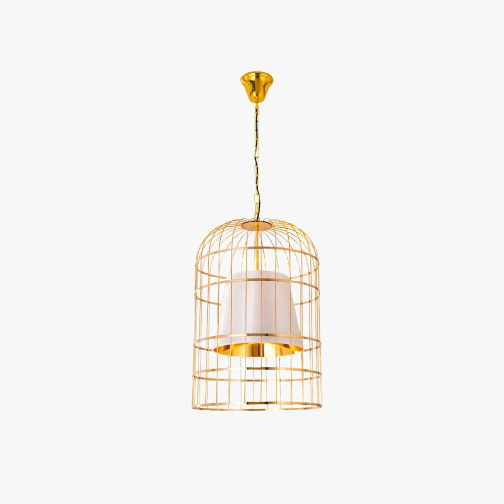 Original Design Alessio Vintage Bird Cage Metal Pendant Light Detailed