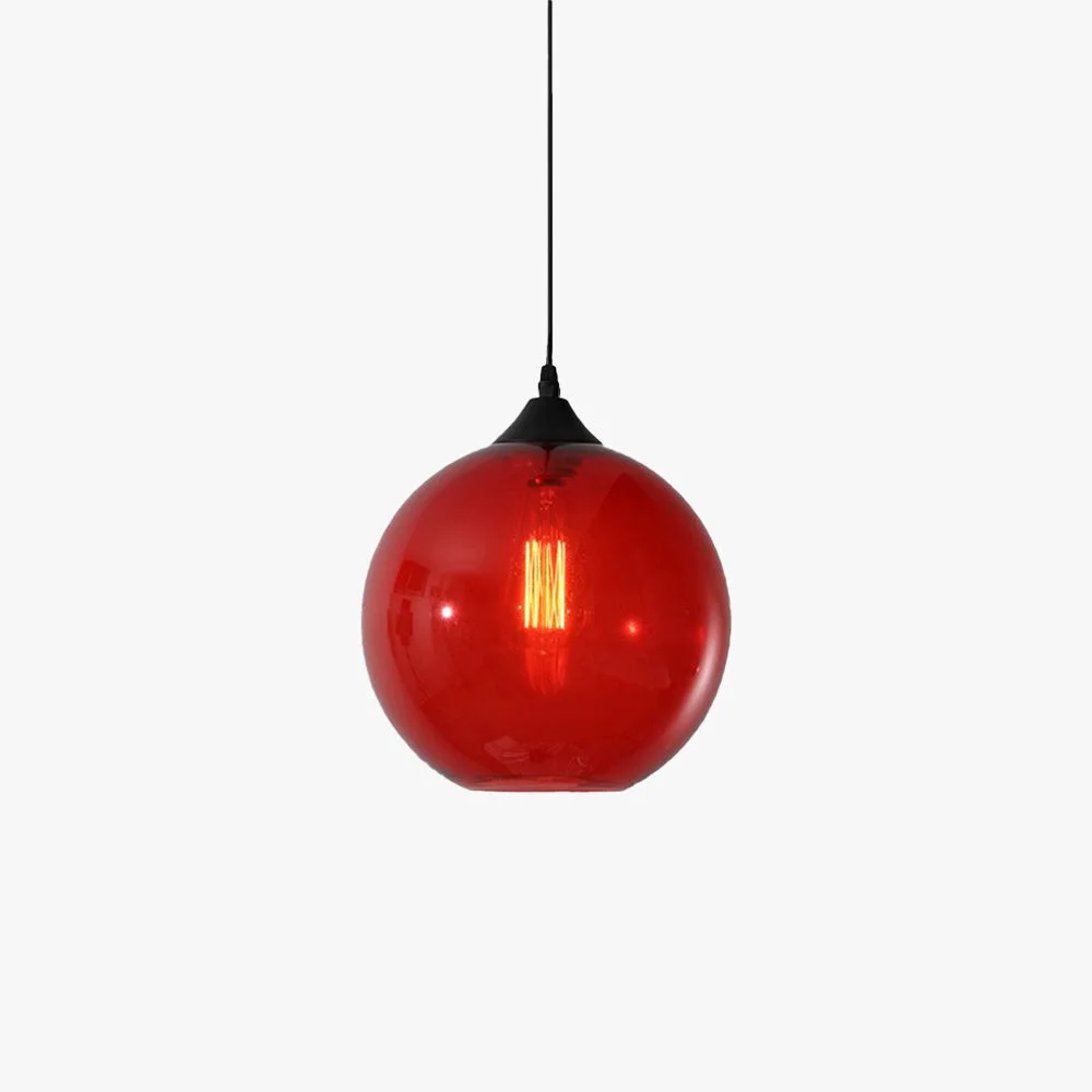 Healthy Hailie Modern Glass Globe Colorful Pendant Light Trusted