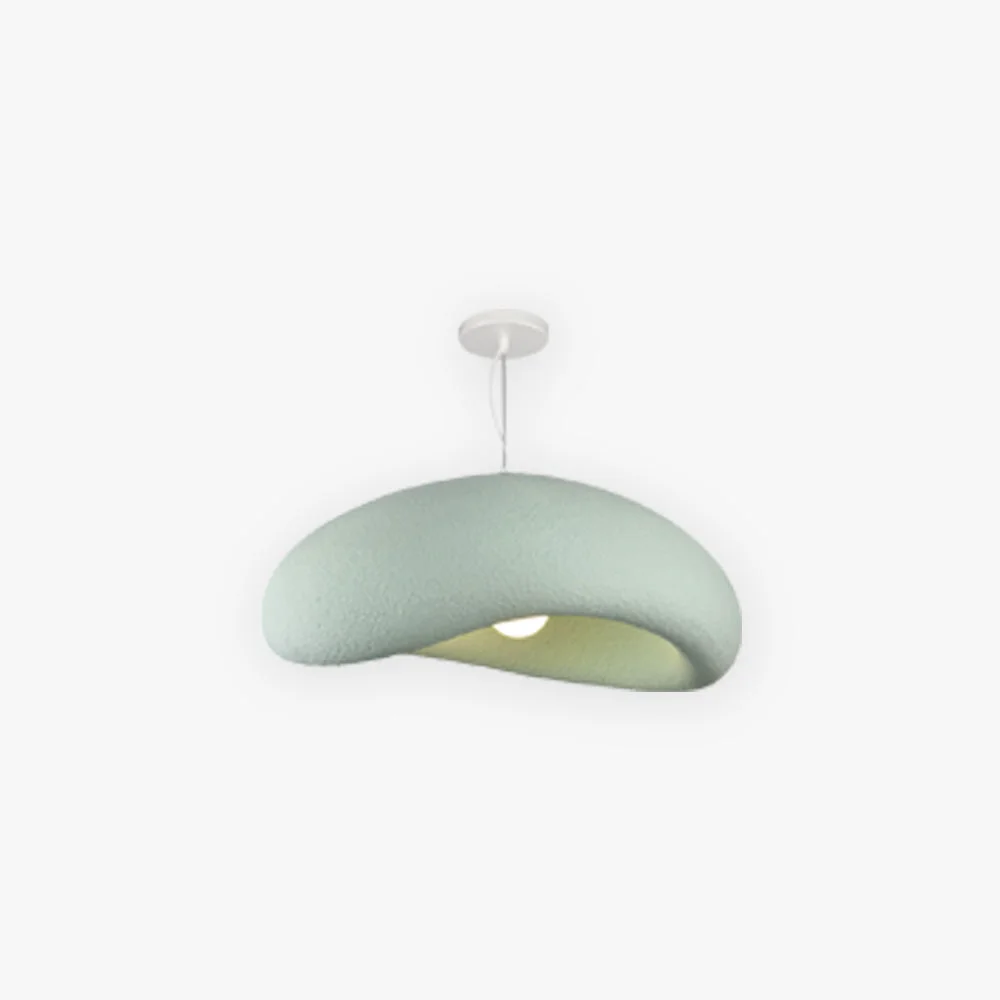 Elite Byers Minimalist Cobblestone Shape Pendant Light Blue Gray Organic
