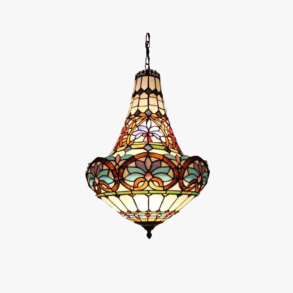 Smooth Eryn Vintage Vase Stained Glass Colorful Pendant Light Kitchen Island Reliable