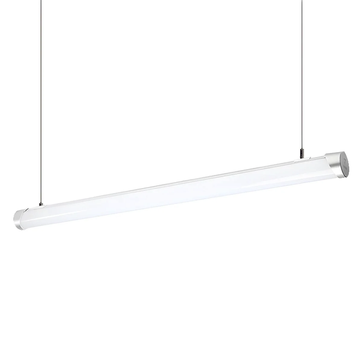 Stylish Minimalist Tube Glass Metal Pendant Light White Dining Room Superior
