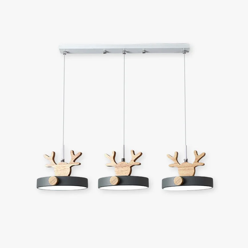 Sustainable Morandi Deer Cluster Pendant Light 3 Color 1 3 Heads Modern