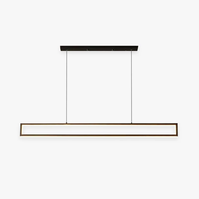 Sustainable Edge Modern Metal Vertical Rectangular Pendant Light Black Trusted