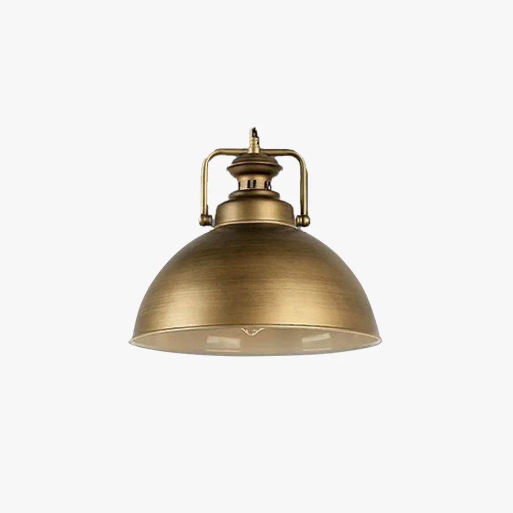 Dependable Alessio Vintage Metal Demo Industrial Rustic Pendant Light Gold Practical