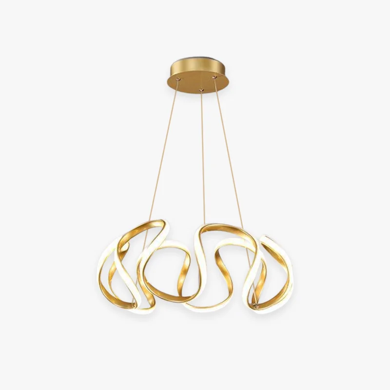 Sustainable Modern Irregular Flower Metal Silicone Pendant Light 3 Colors Specialty