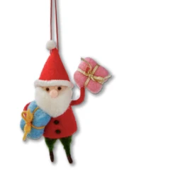 Fine SANTA WITH PRESENTS ORNAMENT Optimized