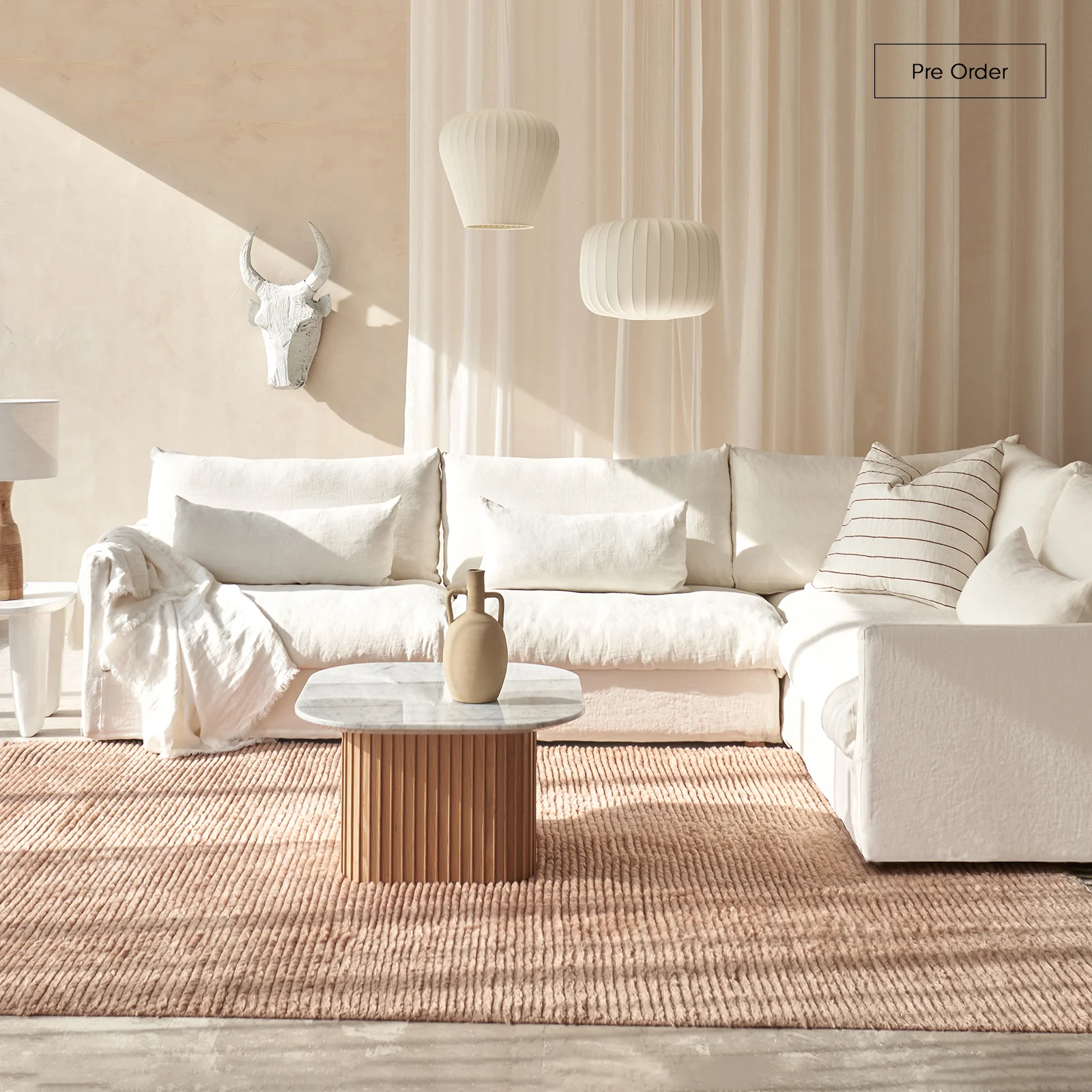 Expertly Made Island Modular Corner Sofa Bespoke Fabric 320cm Proven