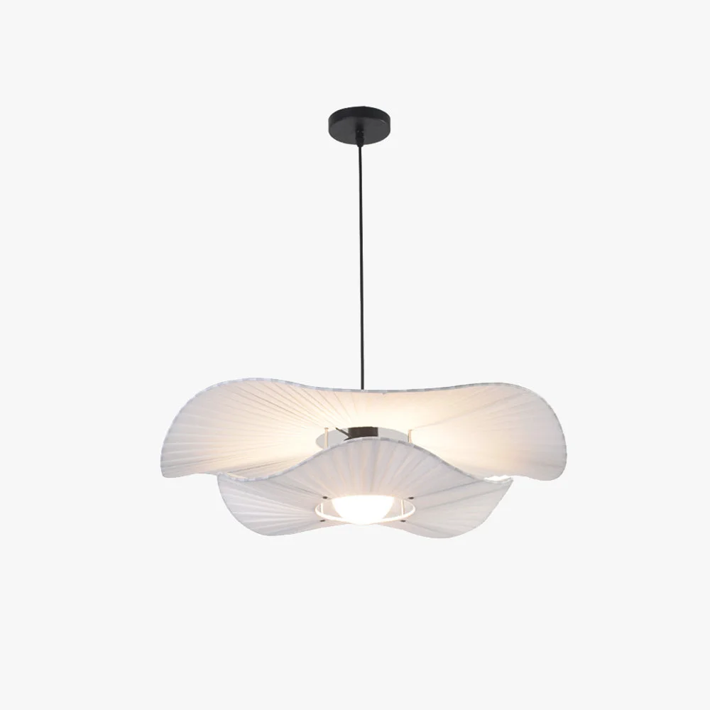 Environmentally Friendly Renée Modern Nordic Cloth Metal Shell Pendant Light White Green