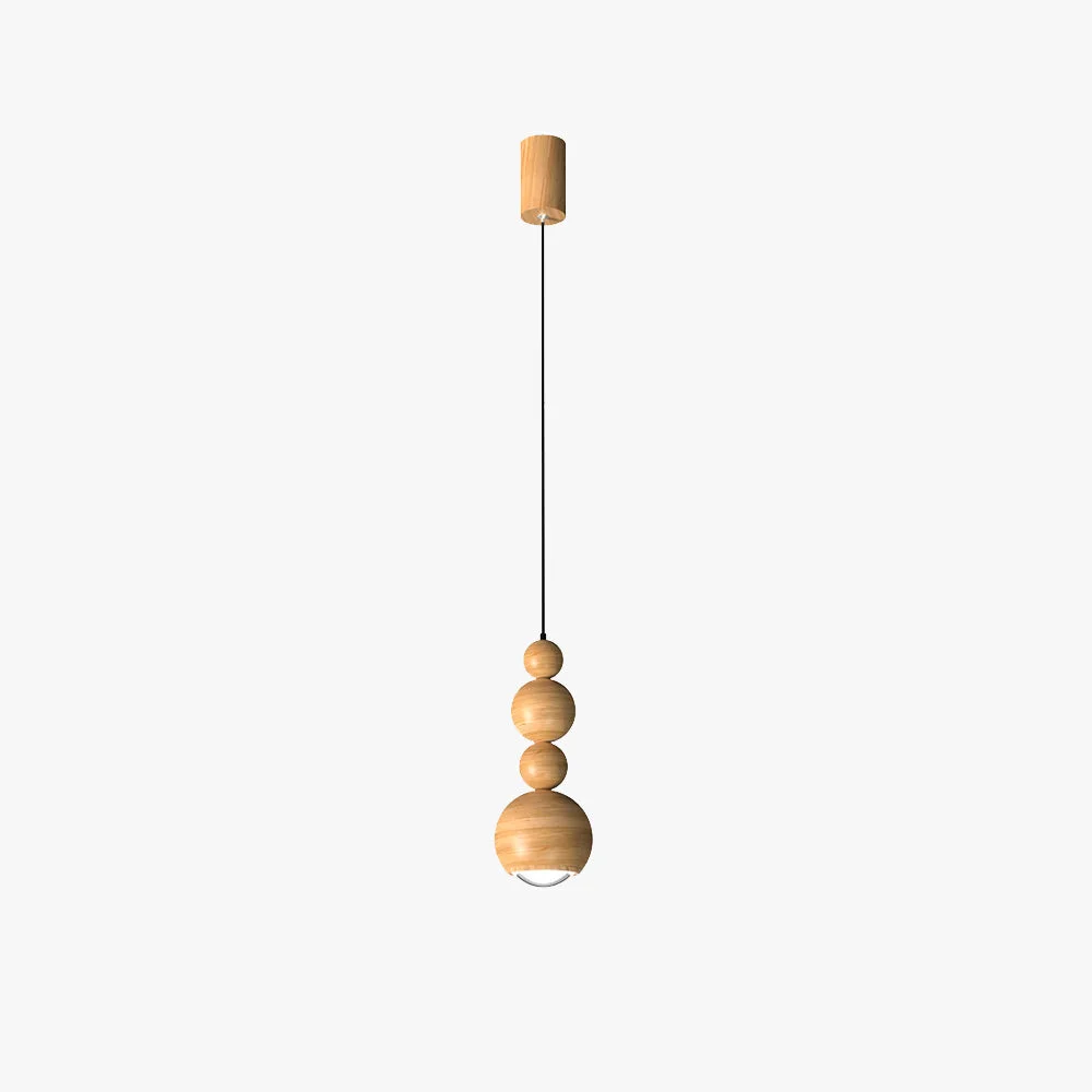 High-Performance Muto Vintage LED Pendant Globe Light White Metal Wood Bedroom User-Friendly