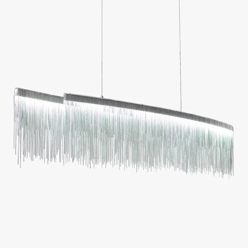 Powerful Marilyn Luxury Tassel Metal Acrylic Pendant Light Gold Chrome Natural