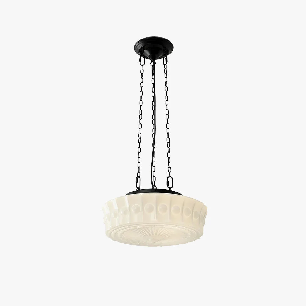 Proven Hailie Vintage French Country Dome Pendant Light White Beige Living Room Premium Material