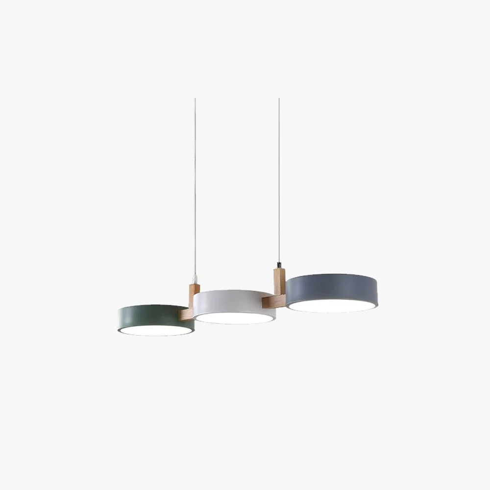 Original Morandi Modern Pendant Light White Green Gray Metal Wood Living Room Flexible
