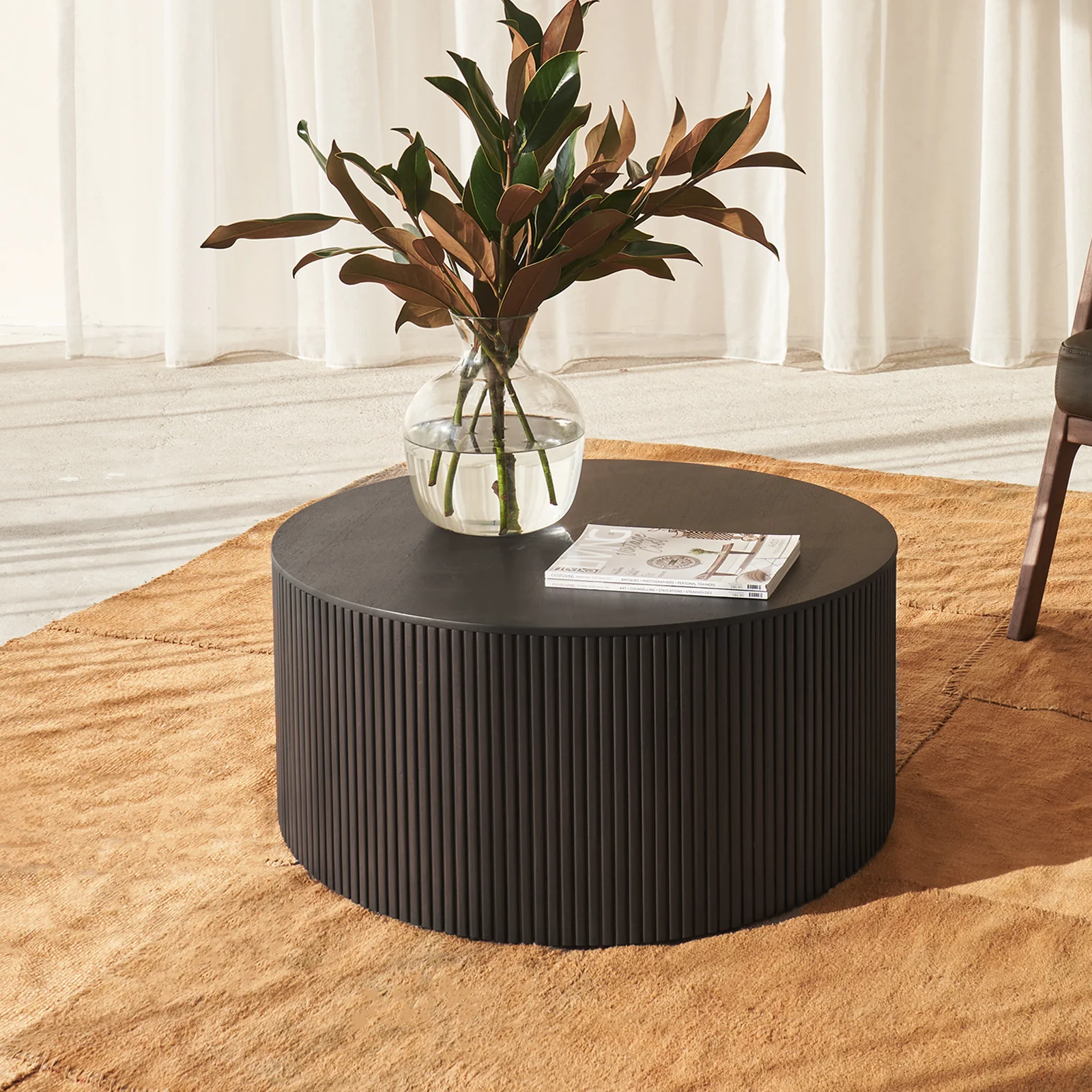 Smart Roller Max Coffee Table Mahogany Dark Brown - Medium 60cm Sophisticated