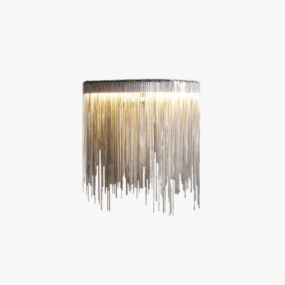 Proven Colon Wall Lamp Decorative Modern Tassel Chain Silver Living Room Secure