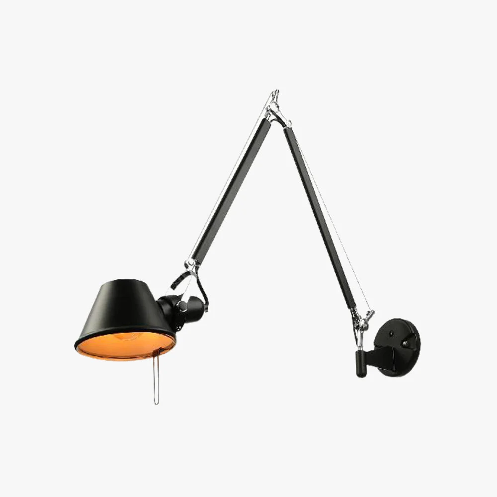 High-Quality Brady Modern Simple Adjustable Wall Lamp Black Chrome Bedroom Organic