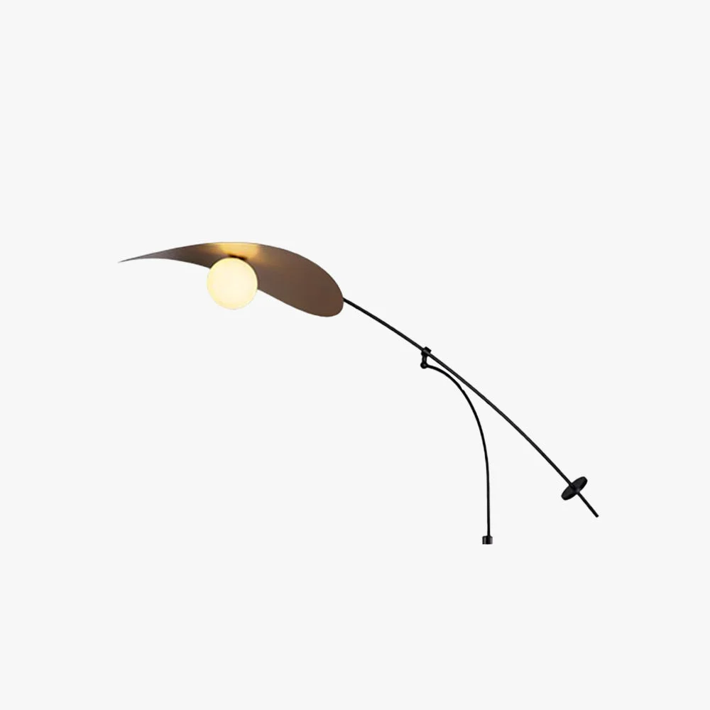 Flexible Carins Arc Wall Lamp Metal Glass Black Gold Bedroom Advanced