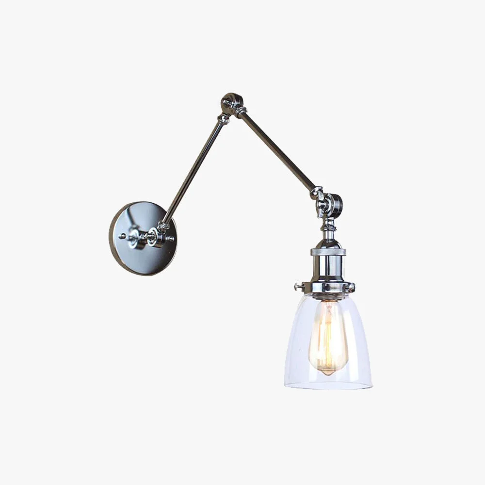 Soft Alessio Wall Lamp Tapered Modern Glass Metal Adjustable 4 Color Living Room Pure