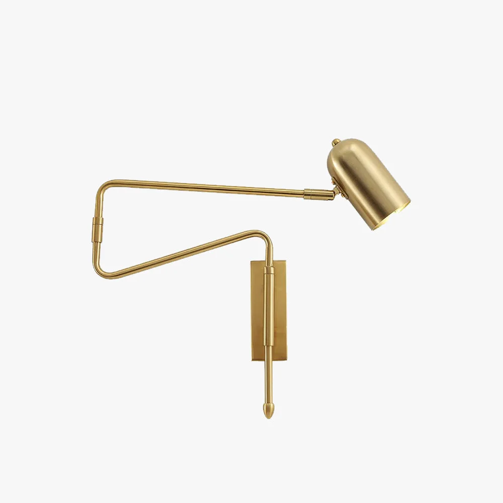 Refined Freja Wall Lamp Modern Metal Adjustable Black Gold Study Recyclable