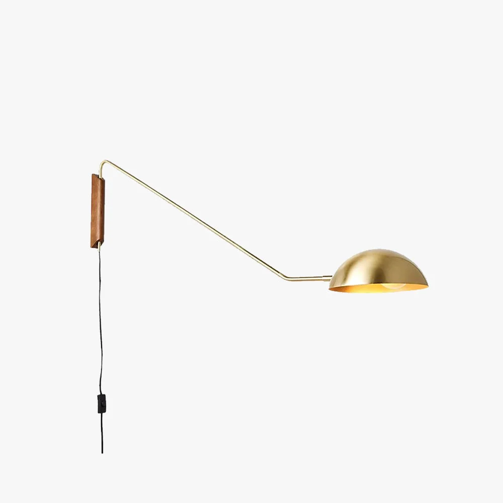 Specialty Brady Wall Lamp Modern Metal Adjustable Black Gold Living Room Comfortable