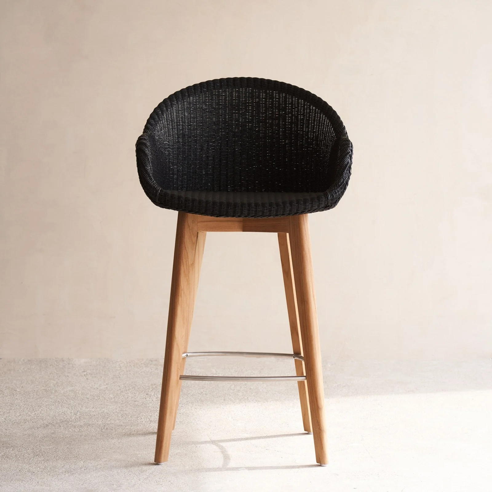 Next-Generation Avril Counter Stool Teak Frame - Black Innovative