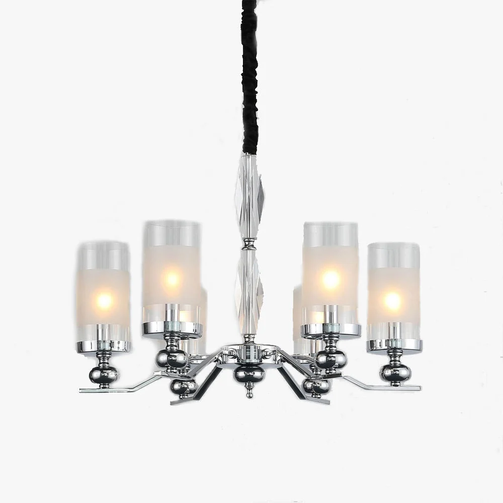 Smooth Alessio Retro Silver Metal Glass Chandelier Wall Lamp Living Room Refined