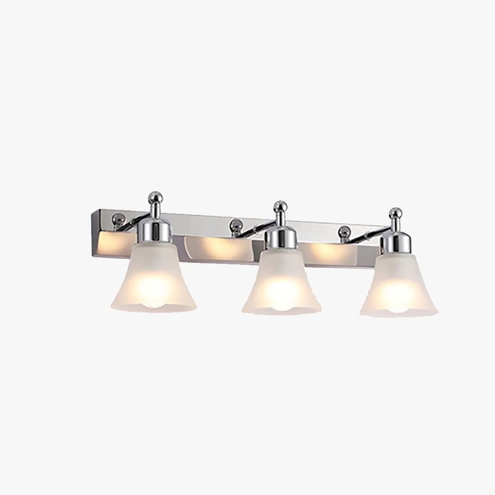 Eco-Friendly Leigh Nordic Flower Shaped Steel Glass Bedroom Wall Lamps Sliver Stylish