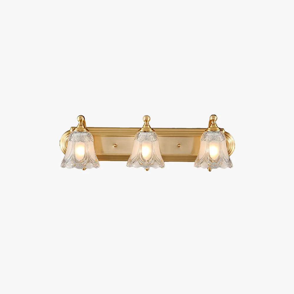 Exceptional Félicie Modern Flower Metal Vanity Wall Lamp Gold Artisan