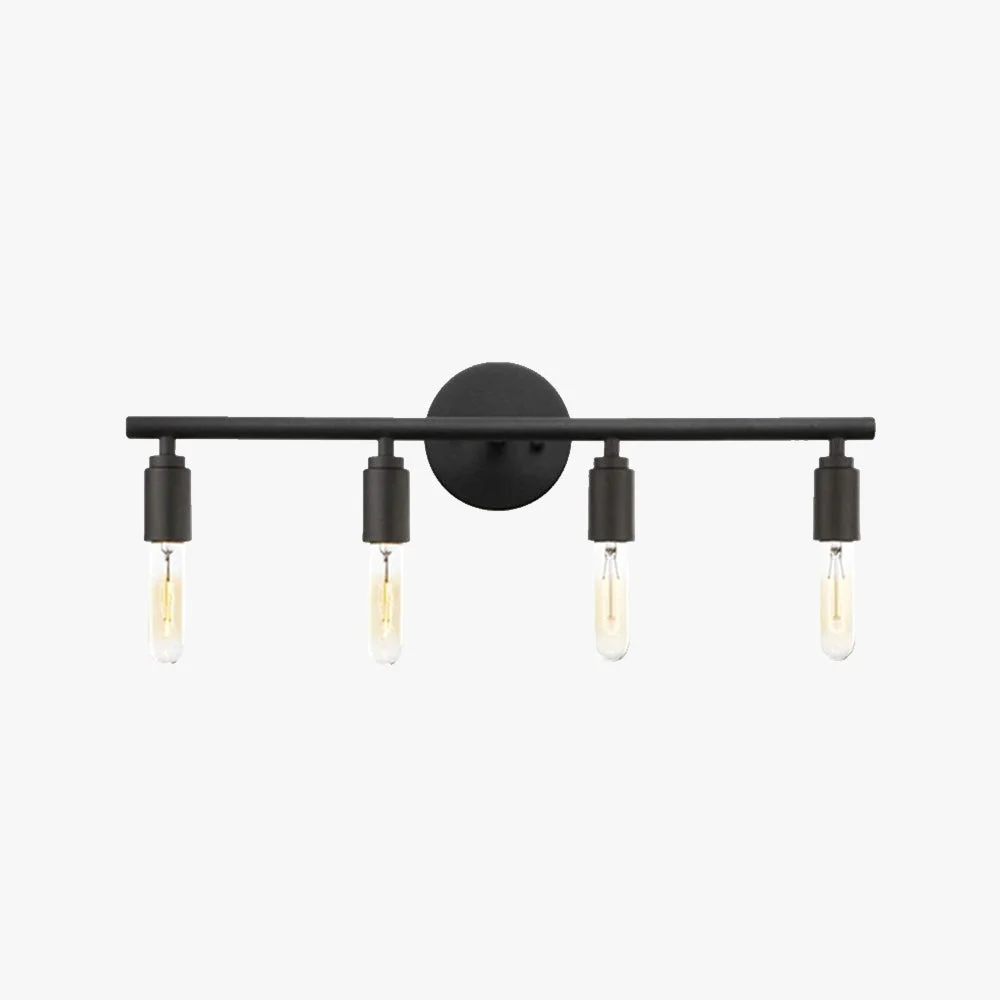 Superior Alessio Modern Glass Vanity Wall Lamp Black Bathroom 3 4 Light World-Class
