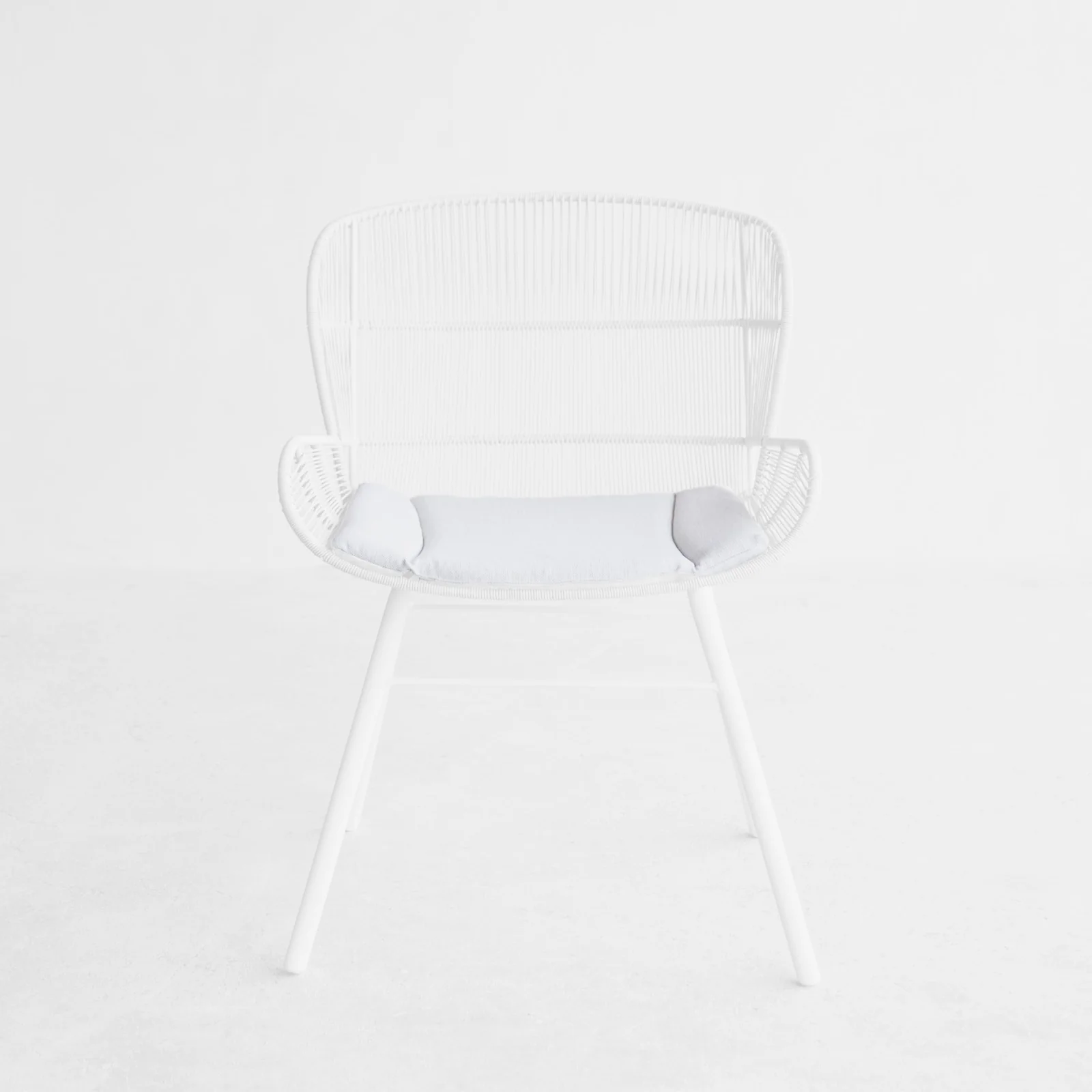 Green Rose Outdoor Dining Chair Seat Cushion White World-Class