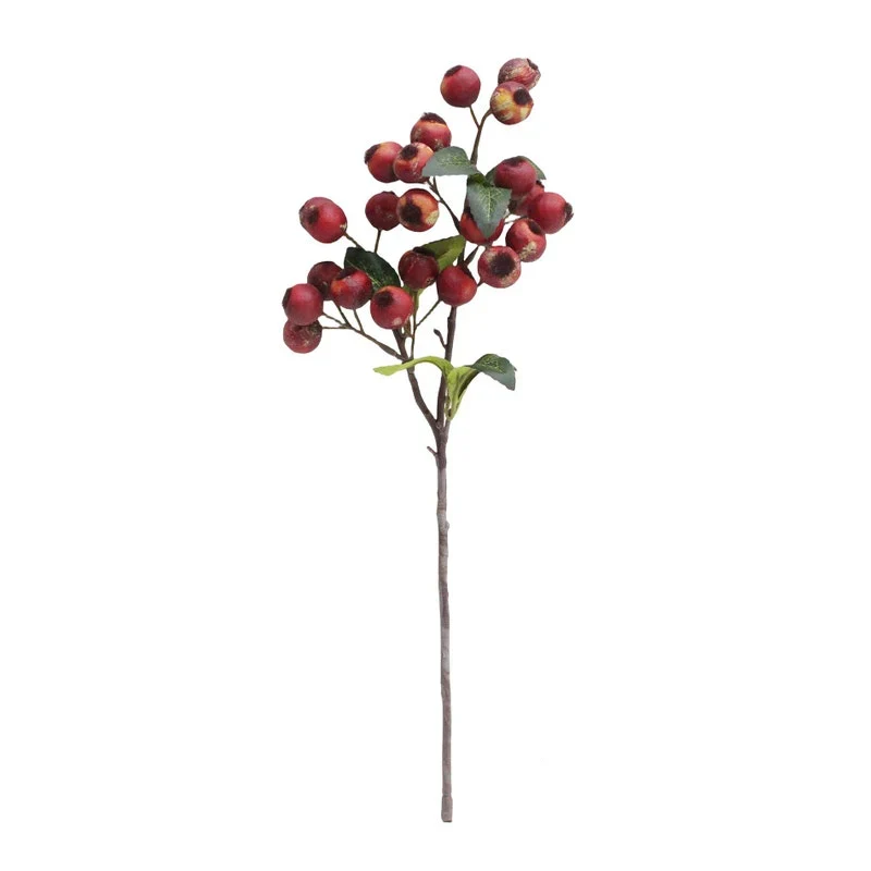 Breathable Crabapple Red Artificial Flora Artisan