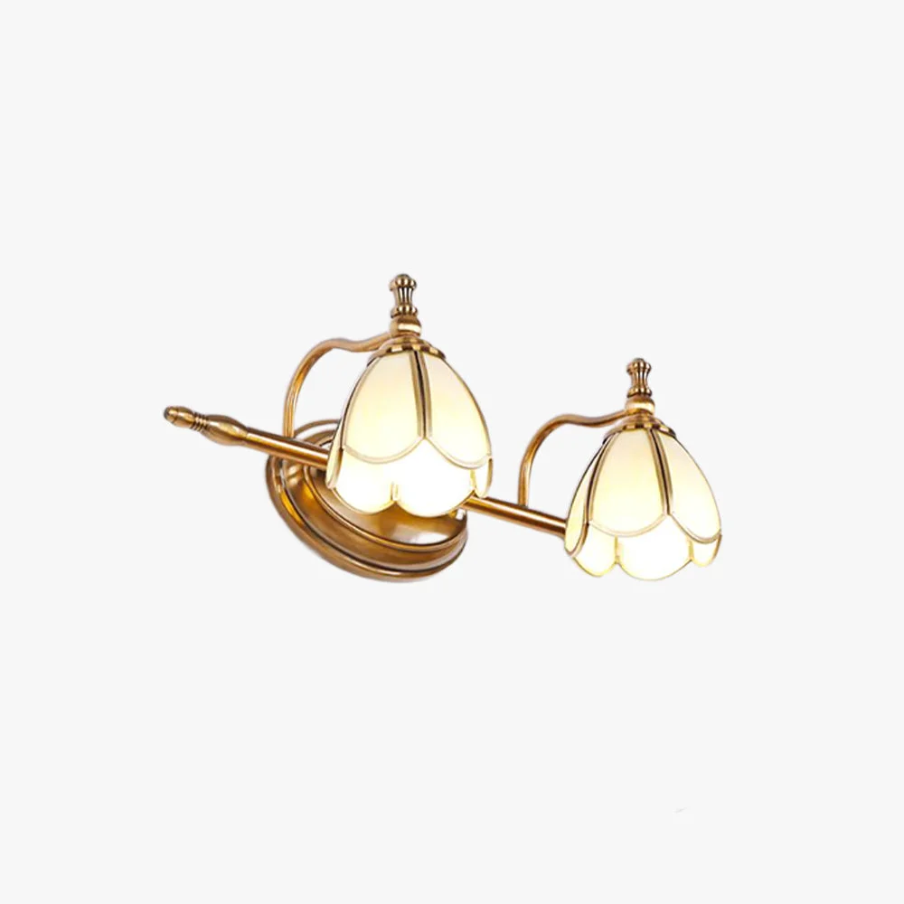 Responsible Félicie Vintage Flower Glass Wall Lamp White Yellow Living Room World-Class