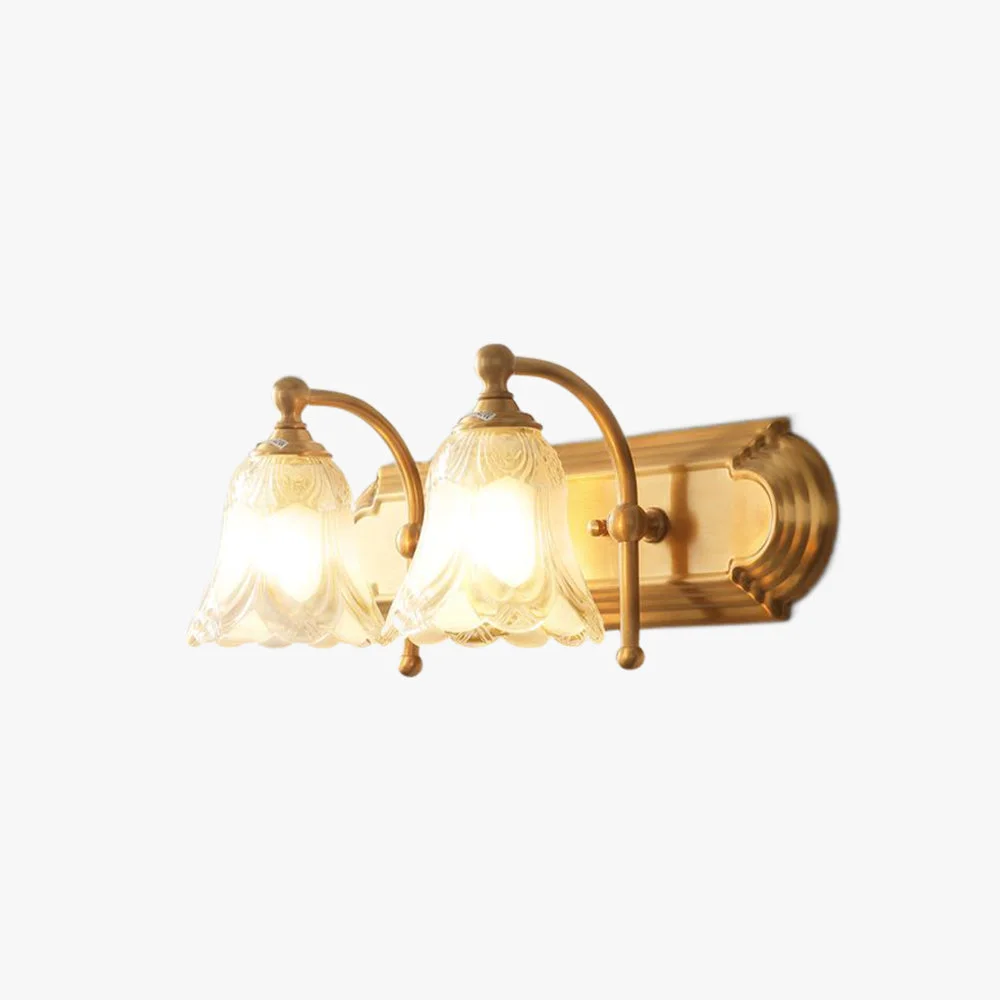 Consistent Félicie Vintage Flower Glass Wall Lamp White Bathroom Genuine