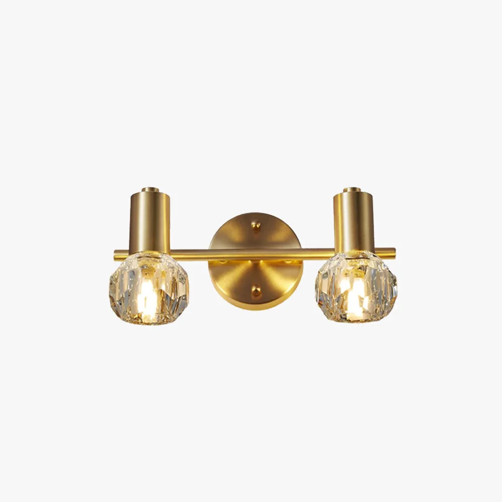 Natural Kristy Luxury Globe Crystal Vanity Wall Lamp 2 3 Light Classic