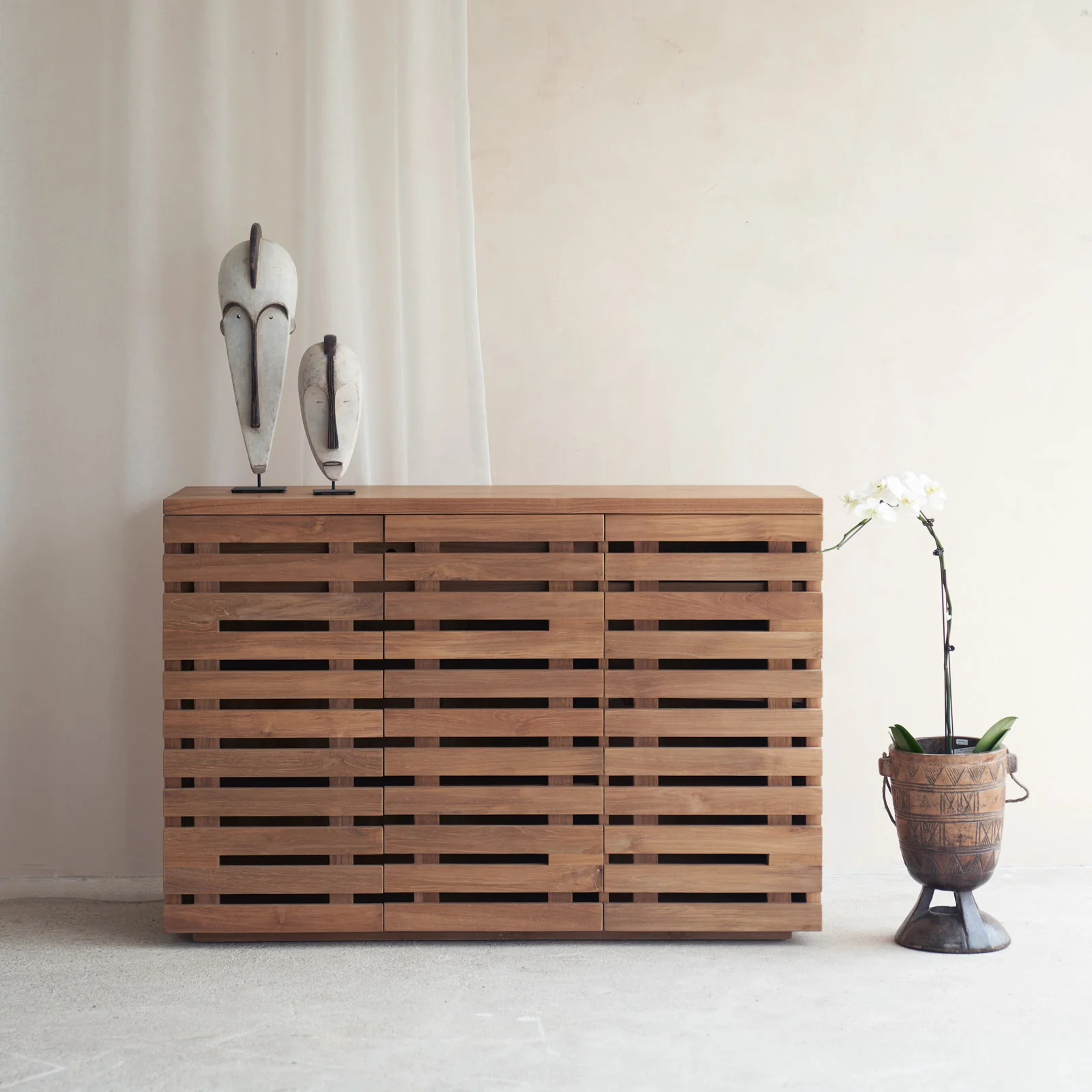 Fast Shoe Cabinet Teak 120cm Minimalist