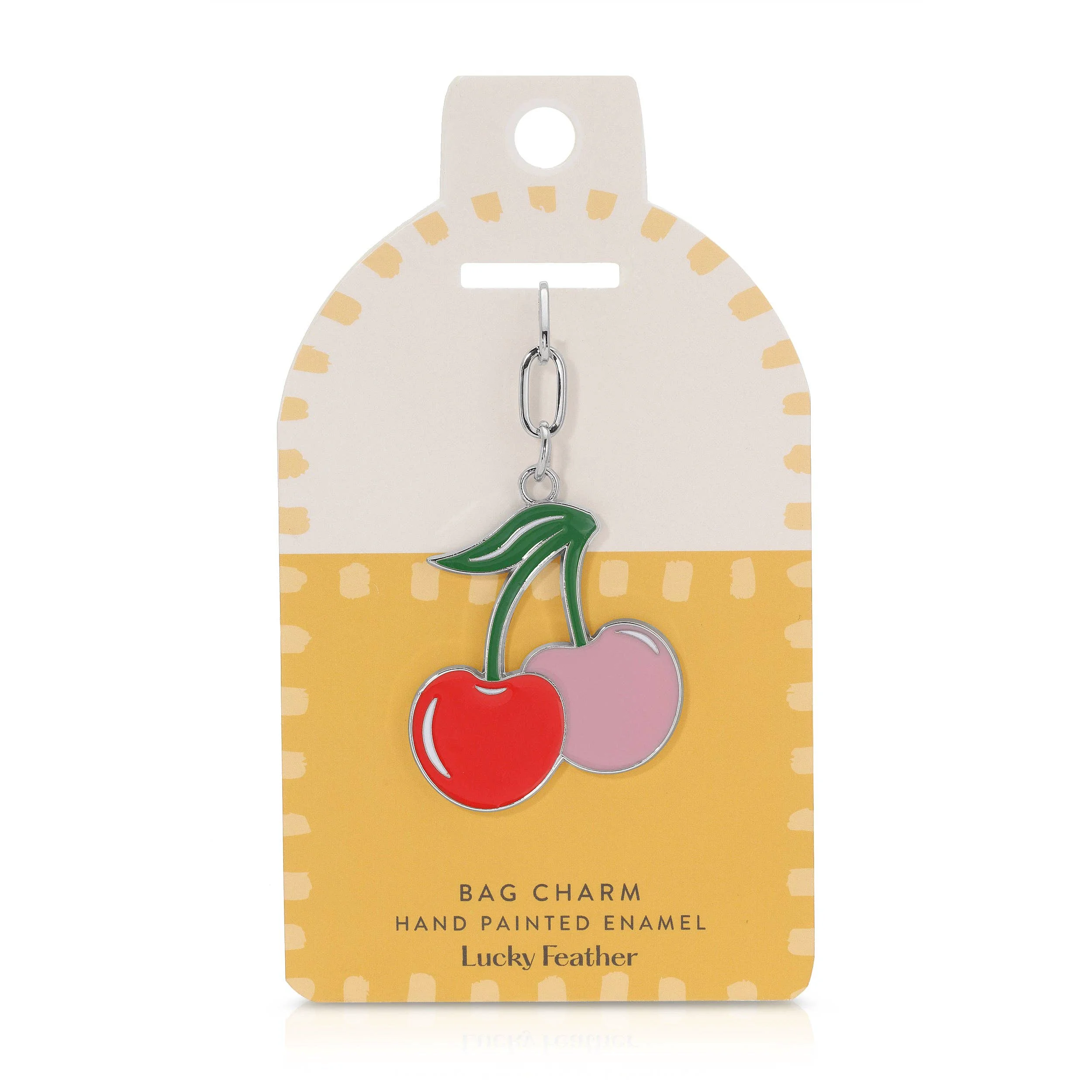 World-Class Enamel Bag Charm - Cherries Genuine