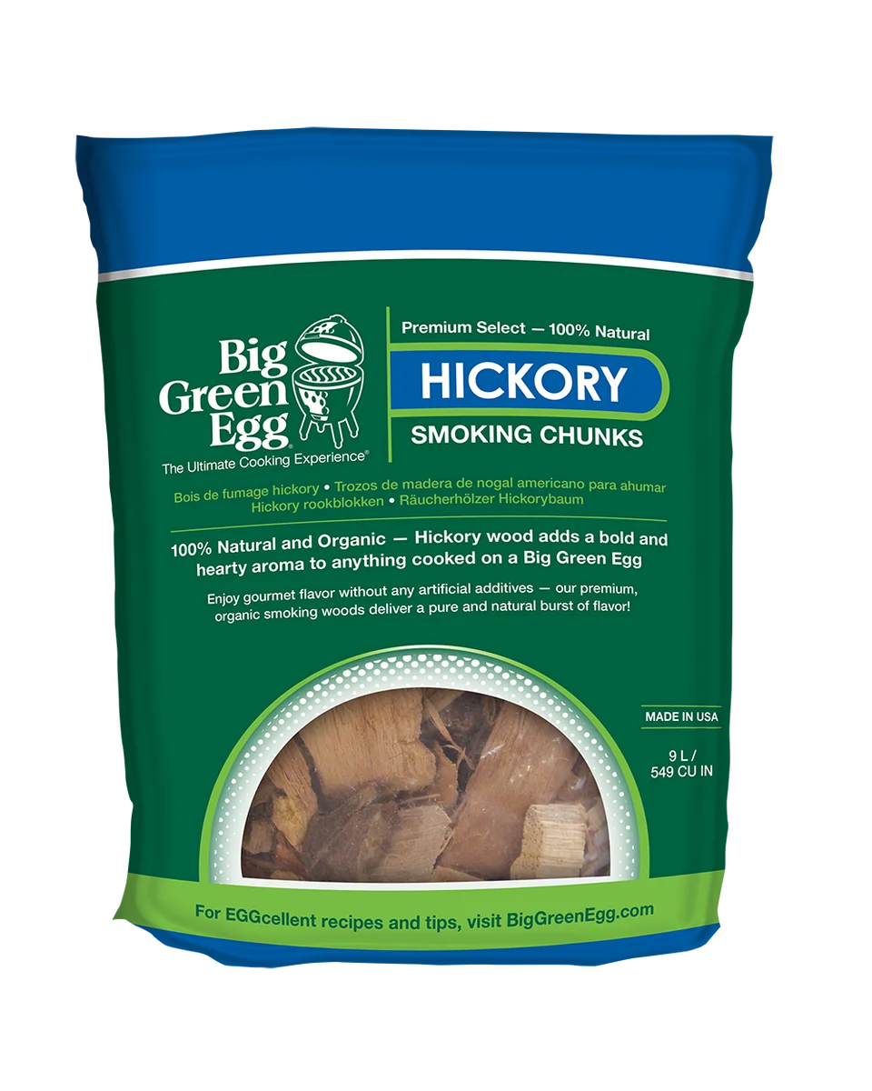 Solid Big Green Egg Hickory Wood Smoking Chunks Recyclable