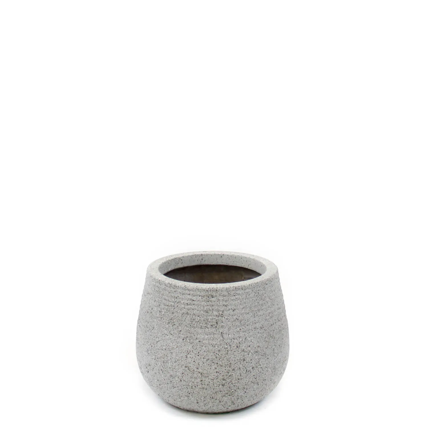 Organic Ash Fiberclay Planter Grey 9in Sophisticated