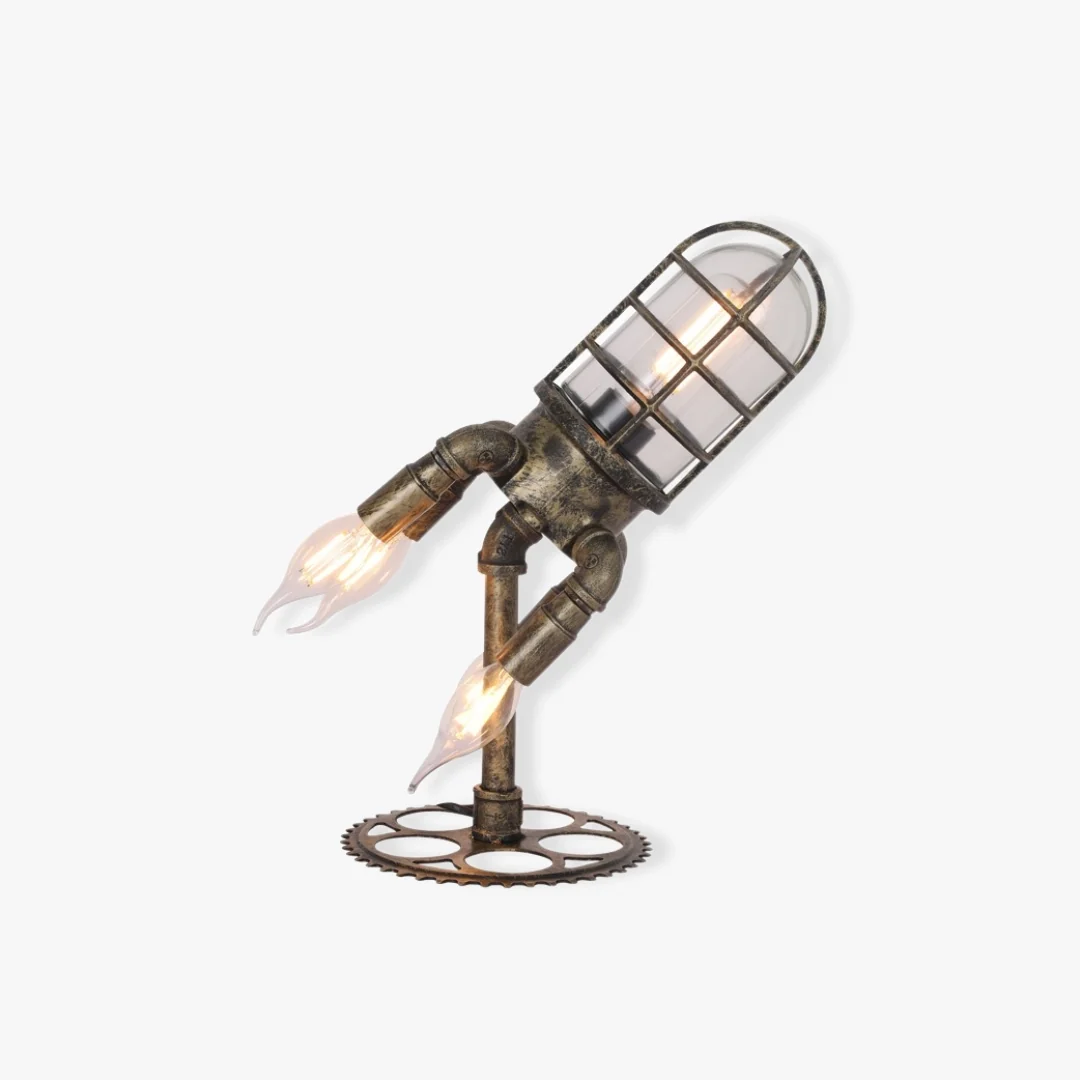 Lightweight Vintage Steam Rocket Table Lamp Modern