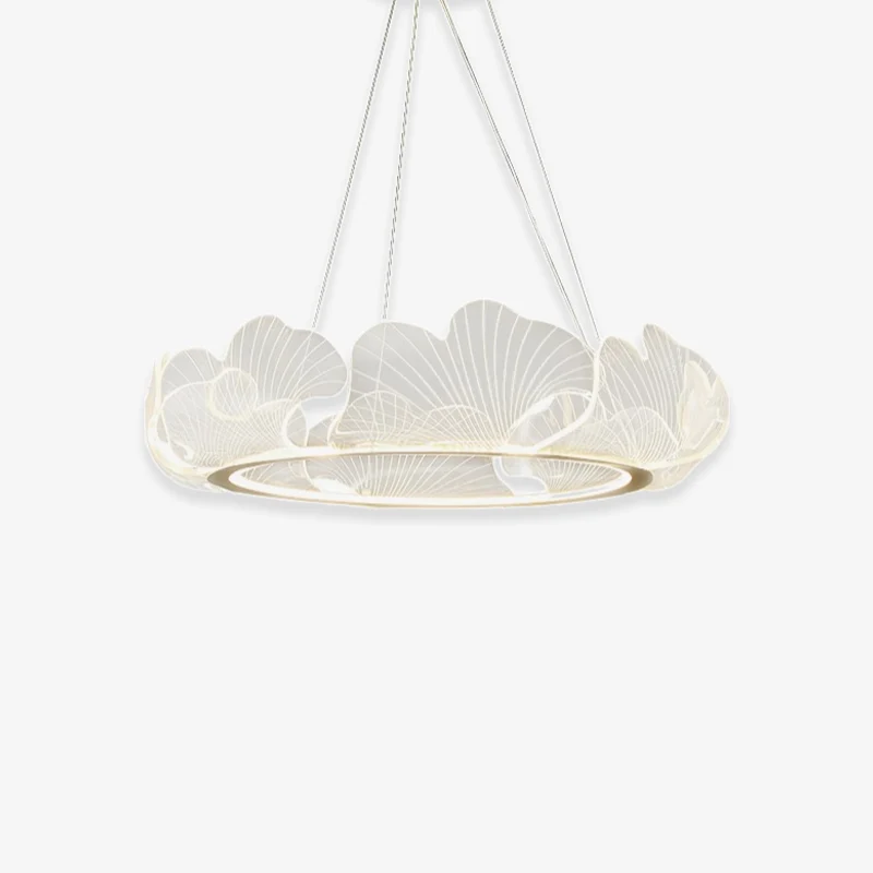 Enhanced Gold Leaf Chandelier Solid