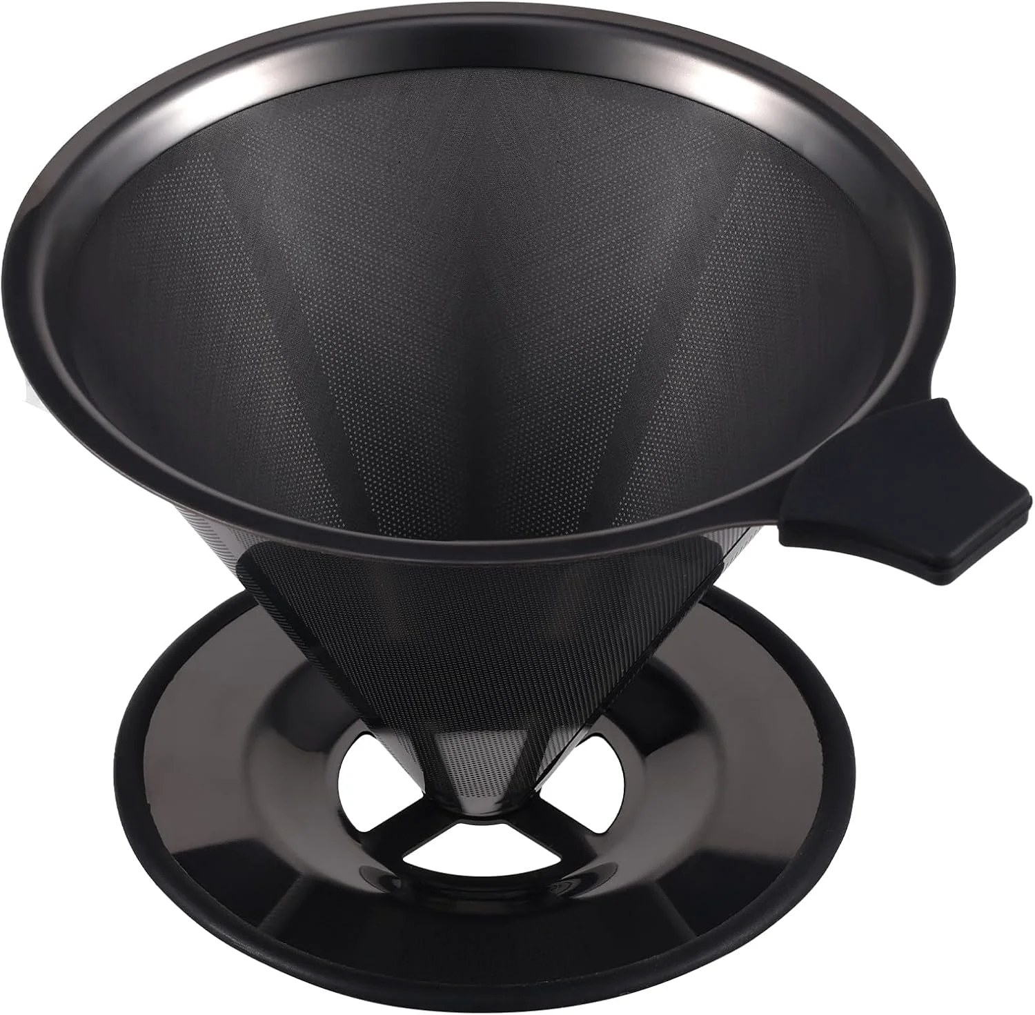 Easy-to-Use 【2.0 Upgraded】 Stainless Steel Pour Over Coffee Maker Reusable Paperless Drip Coffee Filter and Coffee Strainer for Single Cup Hand Brew 1–6 Cup Organic