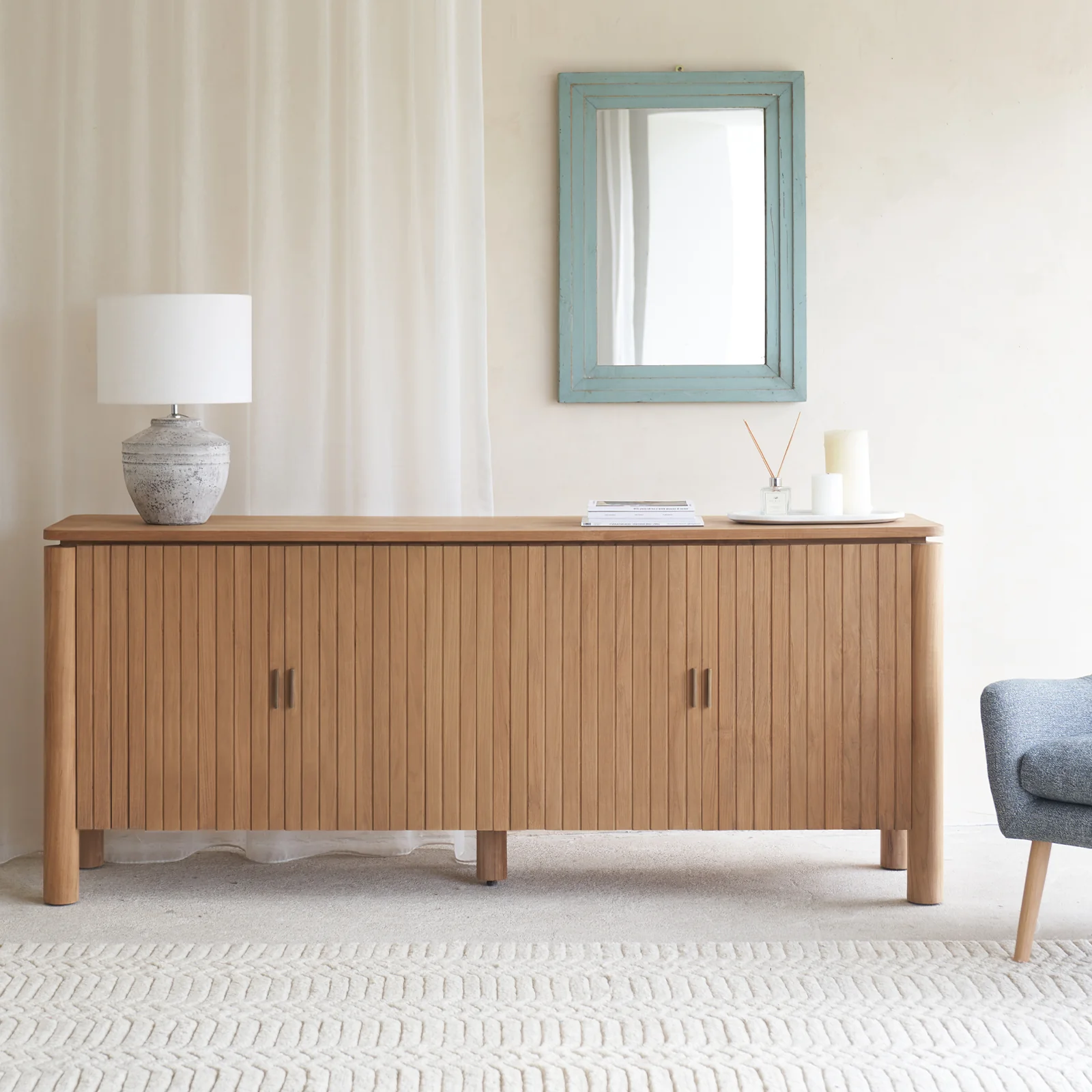 Organic Brighton Sideboard Teak 200cm Recyclable