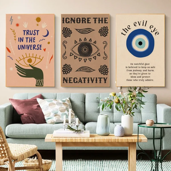 Sustainable Abstract Eye Quotes Canvas Art Powerful
